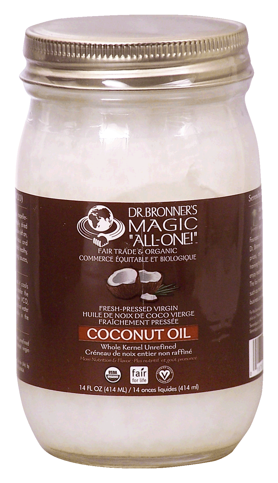 Dr. Bronner's Magic All-One! coconut oil, whole kernel unrefined, organic, fair trade Full-Size Picture